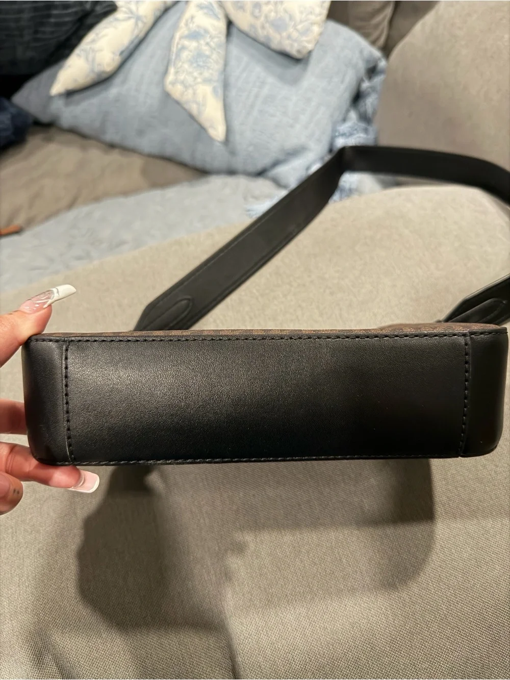 Michael Kors Brown MK Logo Crossbody Trio with Coin Pouch and Card Case